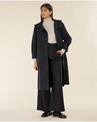 Amelius - Celine Hooded Snap Front Coat