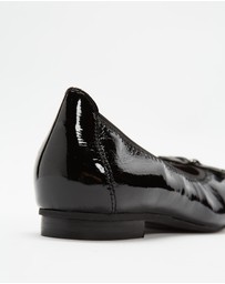Mia Vita - Sophie Flat - Black Patent