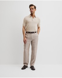 Country Road - Australian Cotton Blend Silk Tipped Knit Polo
