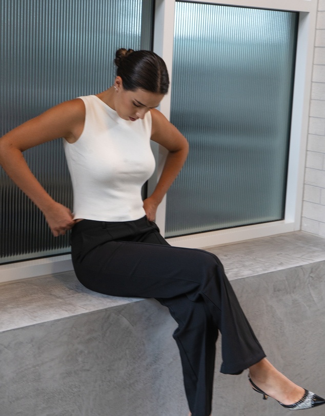 Lydan The Label - Boat Neckline Knit Top