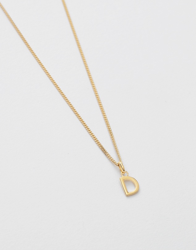 Kirstin Ash - D Outline Initial Necklace