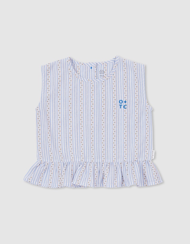 Olive & The Captain - Peaches Boxy Frill Singlet