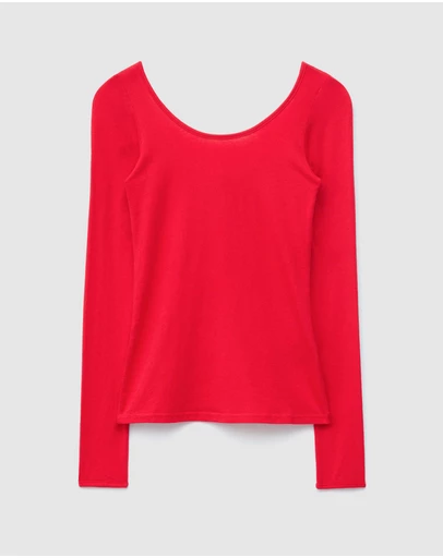 & Other Stories - LS Scoop-Neck Top