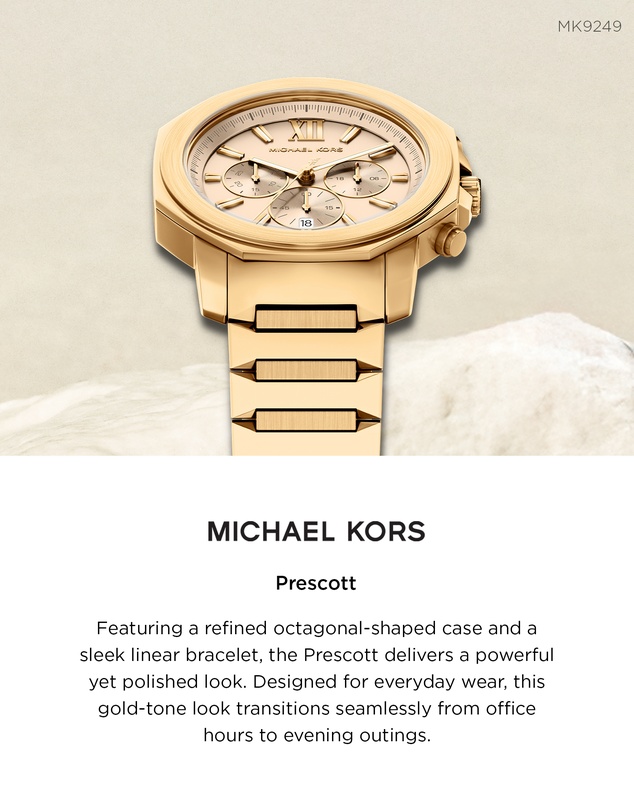 Michael Kors - Prescott Gold Tone Chronograph Watch