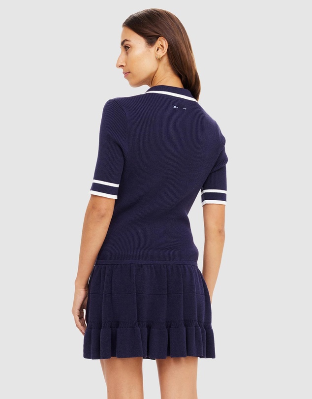 The Upside - Plume Knit Collared Dress