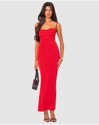 EDIKTED - Clea Open Back Maxi Dress