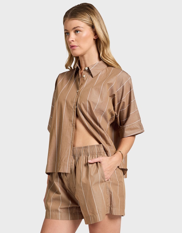 Academy Brand - Alma Stripe Poplin SS Shirt