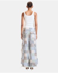 Cynthia Rowley - Seersucker Madras Cargo Pants