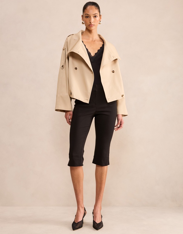 Forever New - Billie Funnel Neck Short Trench Coat