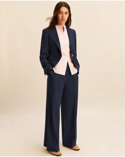 Emme - Navy Tailored Trousers