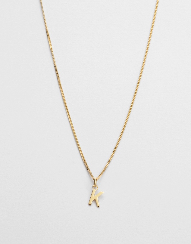 Kirstin Ash - K Outline Initial Necklace