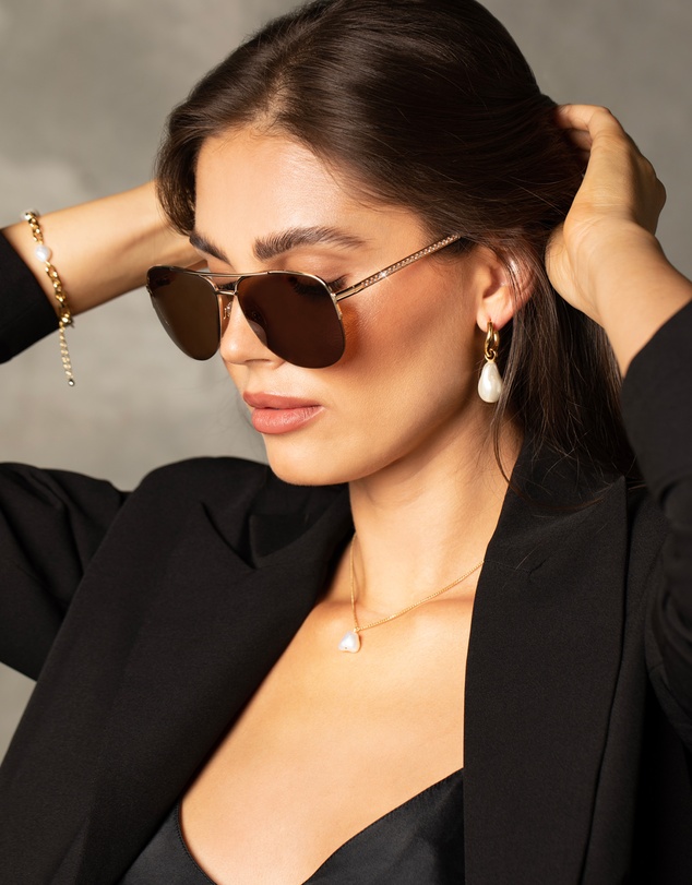 Mestige - Wanderlust Sunglasses embellished with crystals from Swarovski® - Gold