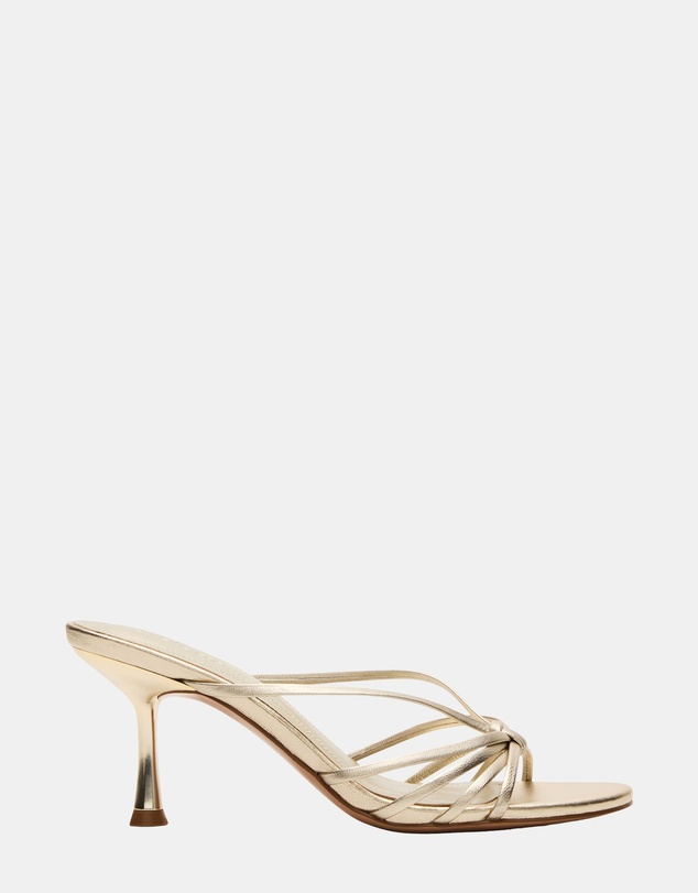 Steve Madden - Edna Champagne Leather Heels