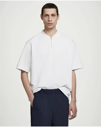 COS - Half-Zip Cotton T-Shirt