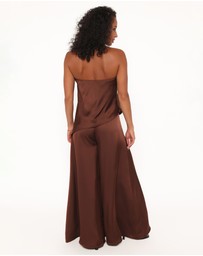 Petal & Pup - Charmer Wide Leg Pant - Dark Brown