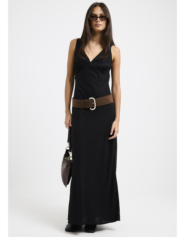Subtitled - Kaia V Neck Midi Dress