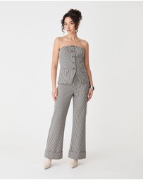 Forcast - Flynn Wide Leg Cuff Pants