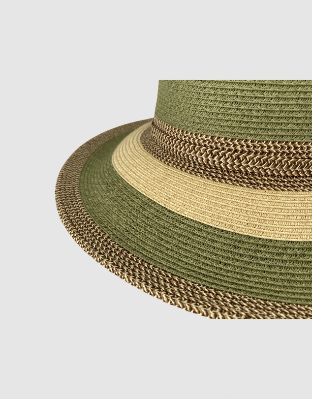 Jacaru - Jacaru 1752 Striped Wide Brim Hat