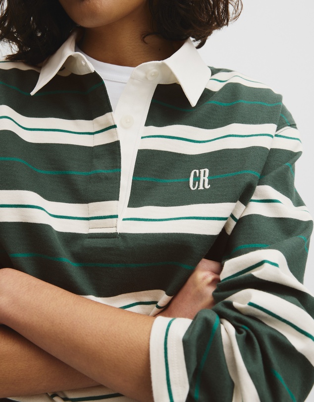 Country Road - Australian Cotton Stripe Rugby Polo Sweat
