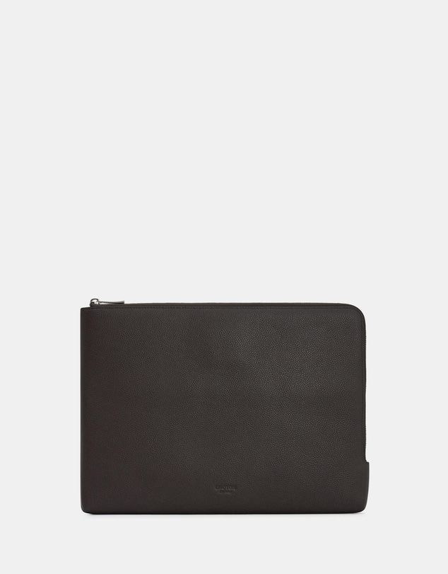 Oroton - Oscar 15 Inch Laptop Organiser Pebble