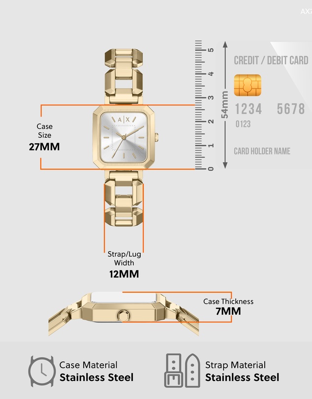 Armani Exchange - Gold Tone Analogue Watch