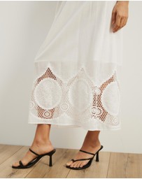 Atmos&Here - Cora Embroidered Midi Skirt