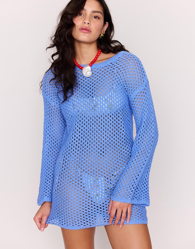 MINKPINK - Balmy Crochet Mini Dress