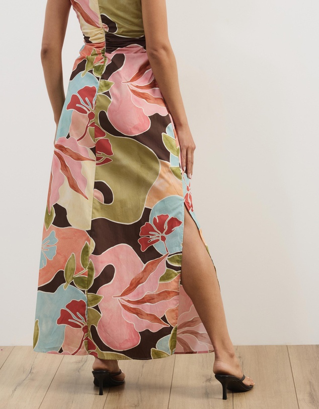 Atmos&Here - Gerogie Cotton Poplin Midi Dress