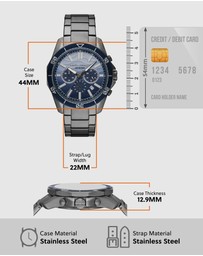 Armani Exchange - Gun-Metal Chronograph Watch