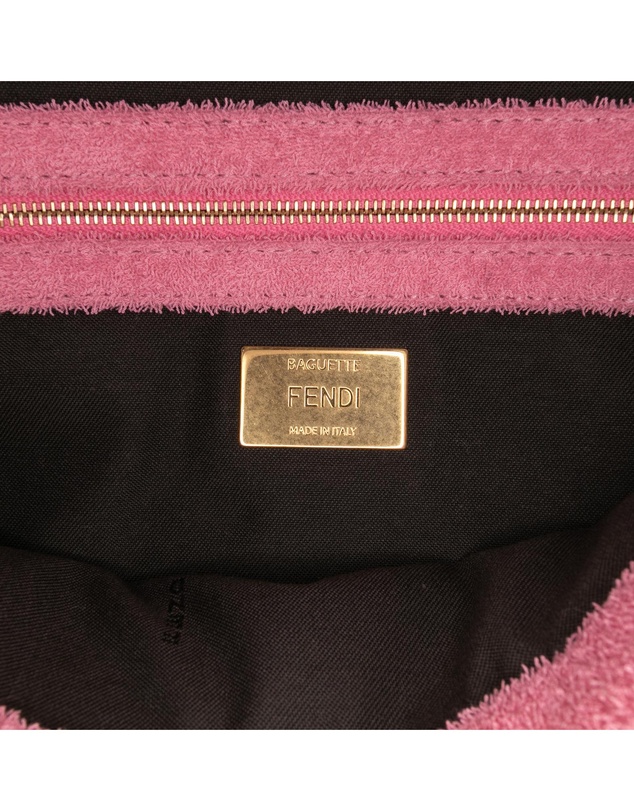 Pre-Loved by Azura Reborn - Pre-Loved Zucca Embossed Terry Cloth Baguette Satchel