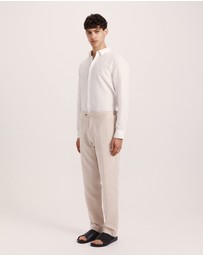 SABA - Elias Linen Cotton Regular Side Adjuster Pant