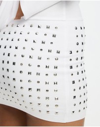 Jaded London - Draped Mini Dress With Stud Skirt