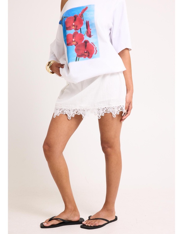 Subtitled - Adria Lace Mini Skirt
