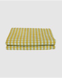 Mosey Me - Citrus Seersucker Flat Sheet