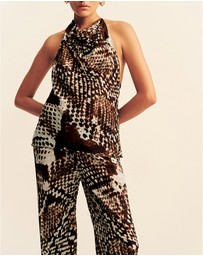 Shona Joy - Maia Sheer Open Back Cowl Top