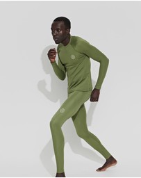 SKINS - SKINS Compression Men's Series-2 Gym Clothing Mens Long sleeve Top Khaki