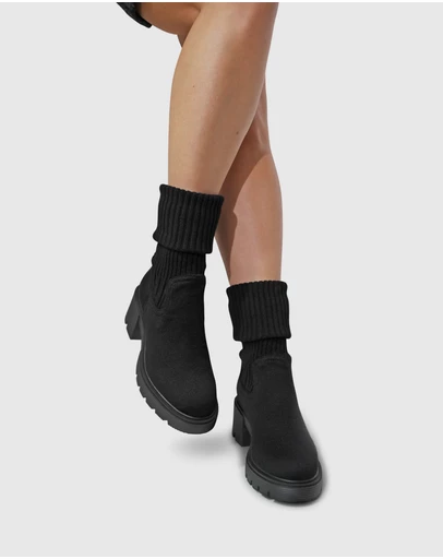 Belle & Bloom - Tokyo Lights Rib Sock Boot
