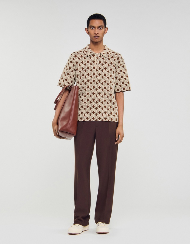 Sandro - Terry Rope Shirt Cardigan