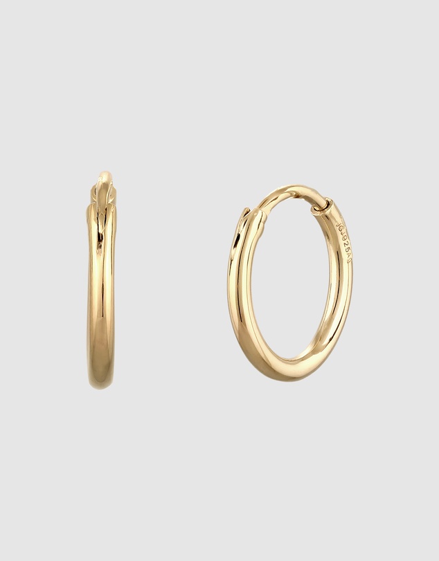 Elli Jewelry - Hoop Earrings in Gold-Plated 925 Silver