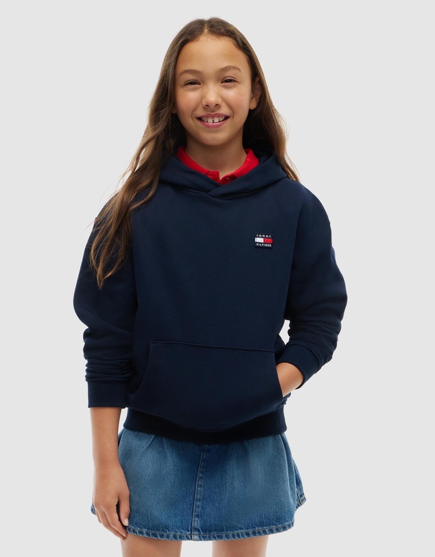 Tommy Hilfiger - Kids Unisex 8-16 Flag Logo Hoodie - Teens