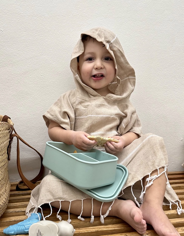 Tolu Australia - Beige Kids Hooded Beach Towel