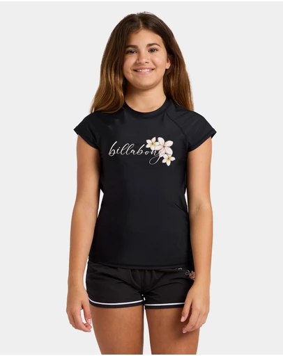 Billabong - Girls 6 to 16 Bloom Crush Short Sleeve Rashguard