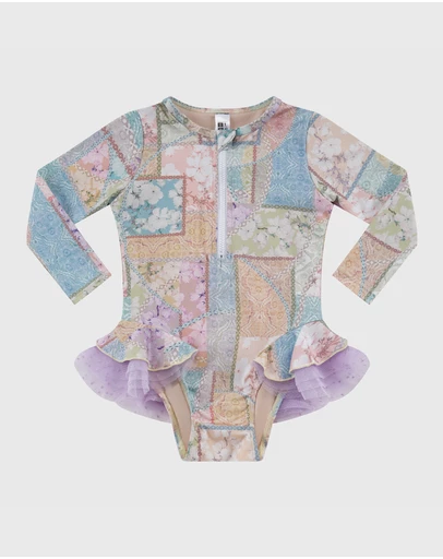 Aqua Blu Kids - Brindle Long Sleeve One Piece - Babies