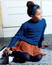 B.Nosy - Ruffle Corduroy Velour Skirt - Kids-Teens