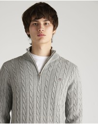 Gant - Cotton Cable Half-Zip Knit