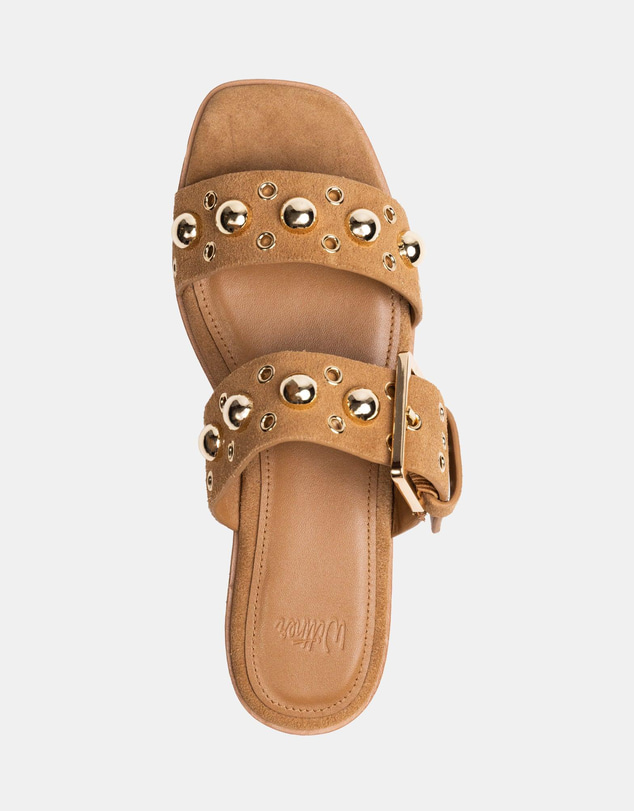 Wittner - Dixee Flat Sandal Dark Sand Suede