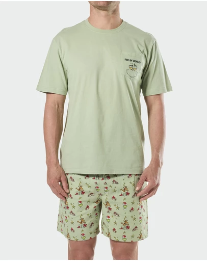 Mitch Dowd - Mitchdowd Pastel Grinch Mens Pyjama Set