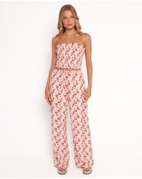 Petal & Pup - Winona Strapless Top - Red Blossom