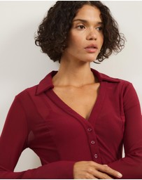 Atmos&Here - Willa Long Sleeve Mesh Shirt