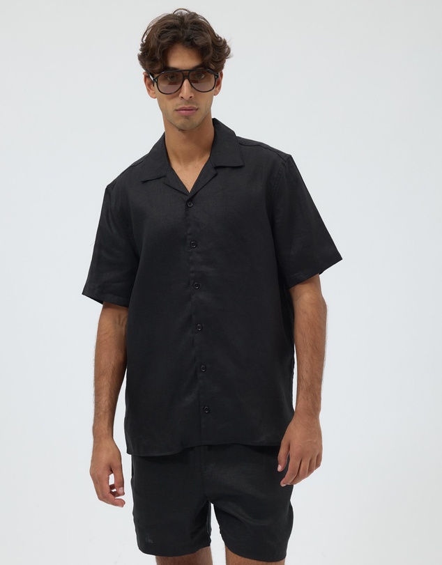AERE - Euro Resort Linen Camp Collar Shirt